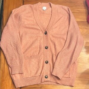 Women's coral boyfriend cardigan